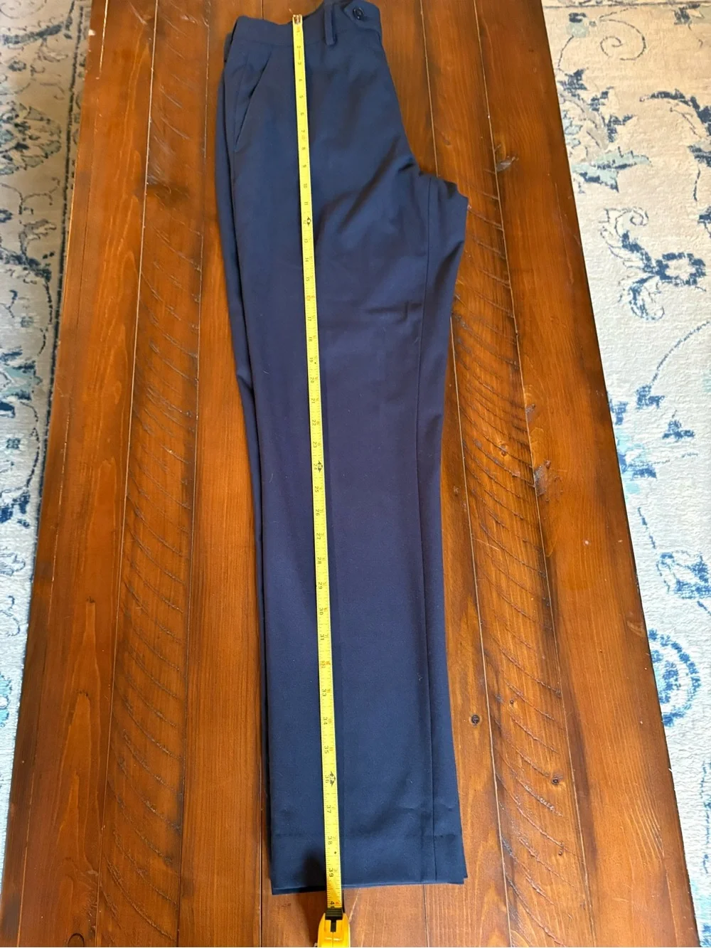 Calvin Klein Men's Fit Skinny Dress Pants in Navy see measurements, stretchy